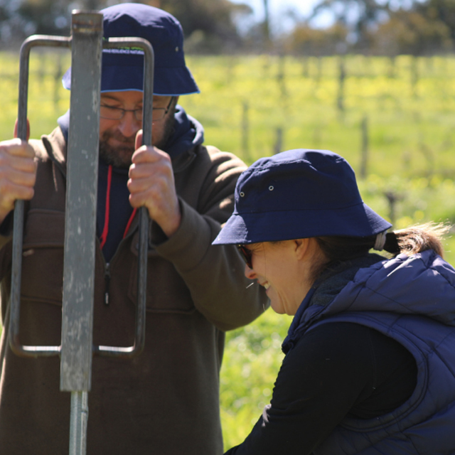 Ben Marx and Katherine Hill, Gerty Wines, Clare, Eco-Grower participant in the EcoVineyards project.