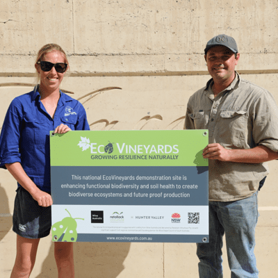 Alessa Margan, Lucy Horen , Nick Looby, Margan Family Wines, Hunter Valley, EcoGrowers participating in the EcoVineyards program