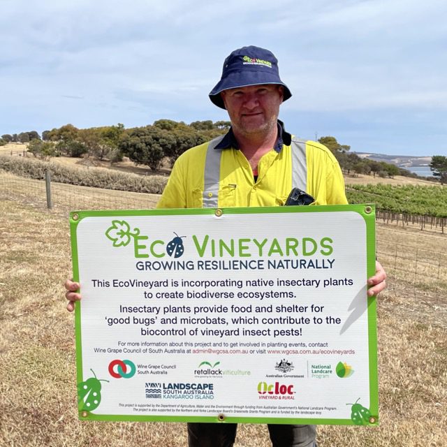 Peter Foster, Bay of Shoals, Kangaroo Island, Eco-Grower participant in the EcoVineyards project.