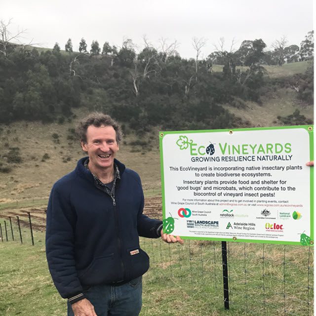Greg Horner, Mt Bera, Adelaide Hills, EcoGrower participant in EcoVineyards Program