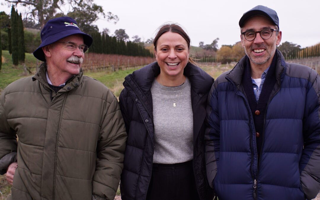 Eliza, Tass & Brendan, Lansdowne Wine, Adelaide Hills, Eco-Grower participant in the EcoVineyards project.
