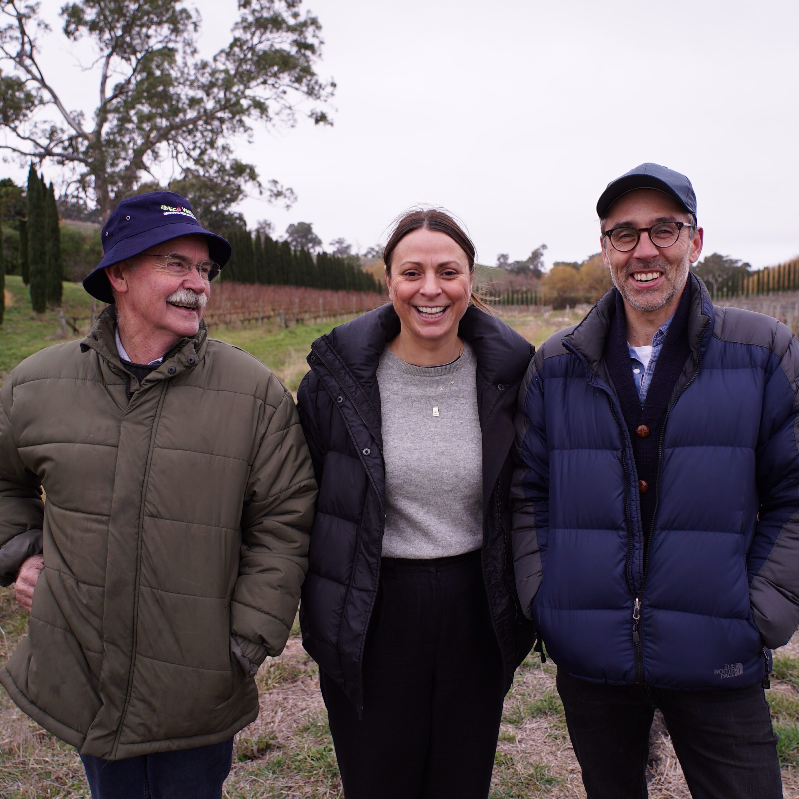 Eliza, Tass & Brendan, Lansdowne Wine, Adelaide Hills, Eco-Grower participant in the EcoVineyards project.