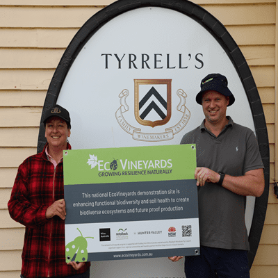 Louise Eather & Chris Tyrrell, Tyrrell's Vineyard, EcoGrowers participating in the EcoVineyards program