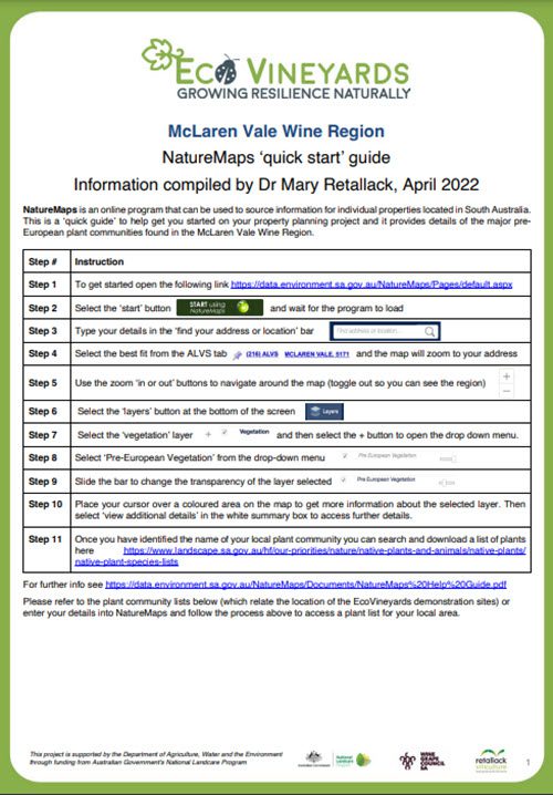 McLaren Vale plant list front page