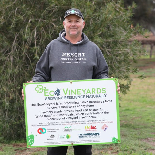 Tim Follett, Lake Breeze Wines, Langhorne Creek, Eco-Grower participant in the EcoVineyards project.