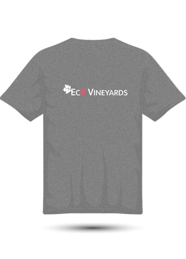 EcoVineyards Growing in harmony with Nature T-Shirt in Grey - Back View