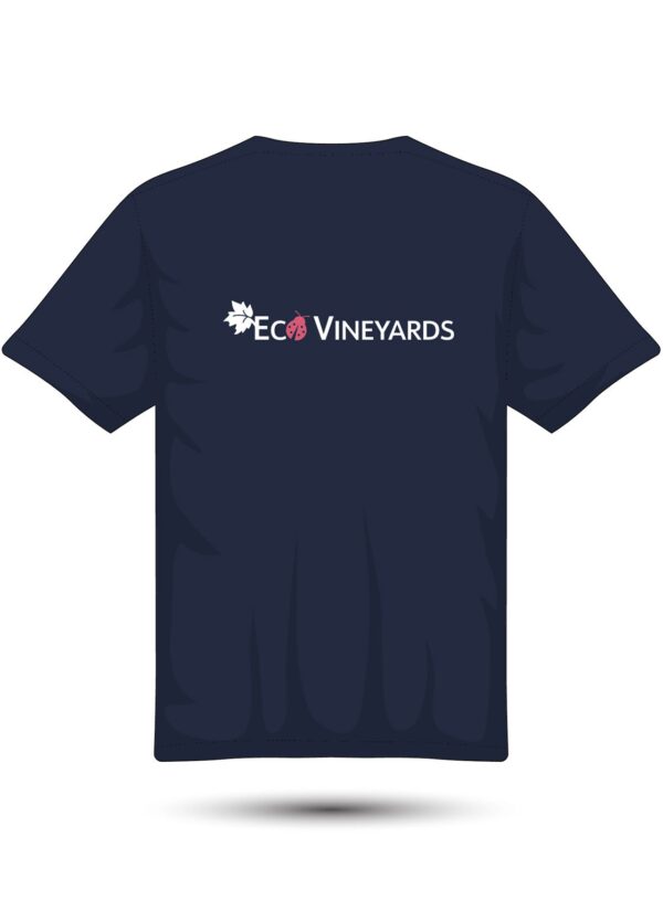 EcoVineyards Growing in harmony with Nature T-Shirt in Navy - Back View